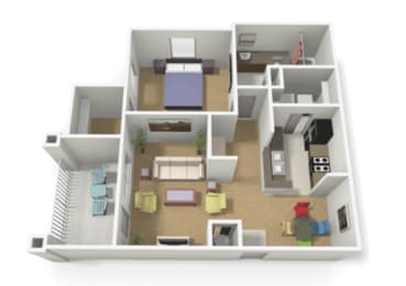1 bed, 1 bath, 770 sqft, $1,234