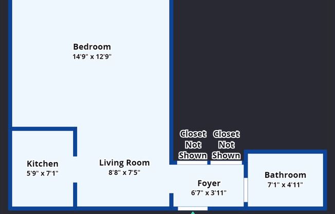 Studio, 1 bath, 390 sqft, $1,375, Unit 521-407