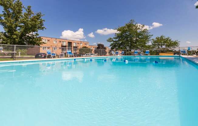 This is a photo of the pool area at Lisa Ridge Apartments in the Westwood neighborhood of Cincinnati, Ohio.