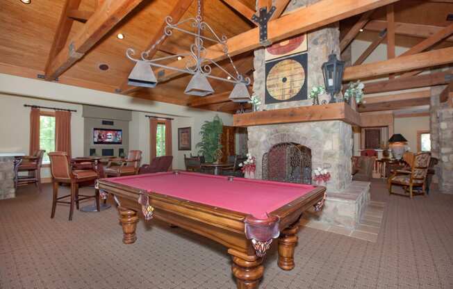 Billiards Table at Stonepost Ranch, Kansas