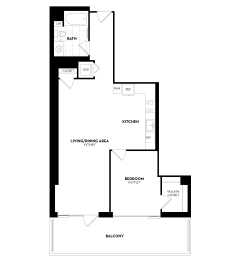 1 bed, 1 bath, 812 sqft, $3,285