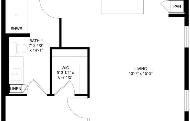1 bed, 1 bath, 856 sqft, $1,775
