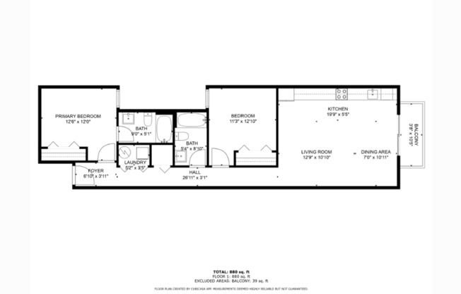 2 beds, 2 baths, 900 sqft, $2,050, Unit 1B
