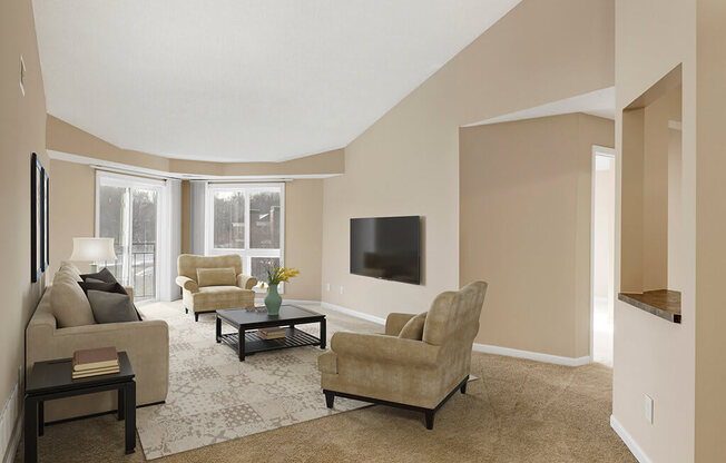 Living Room at The Riverwood, Lilydale, 55118