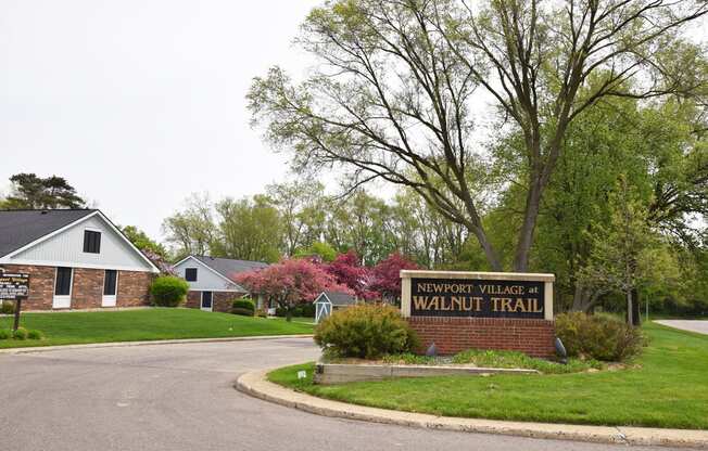Entry Signage at Newport Village Apartments, Michigan
