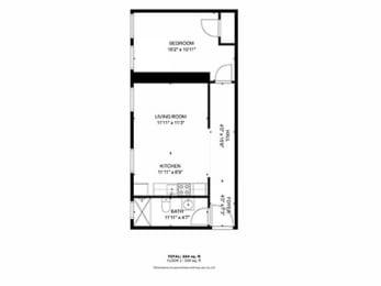 1 bed, 1 bath, 475 sqft, $1,315