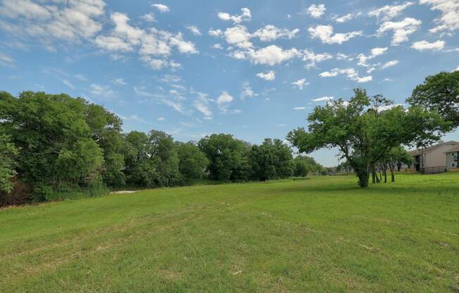 Grass Area at The Villas at Quail Creek Apartments in Austin Texas June 2021