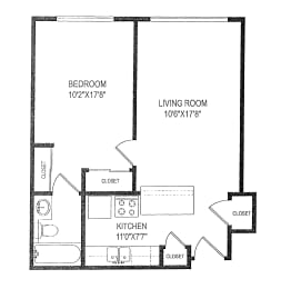 1 bed, 1 bath, 568 sqft, $1,935