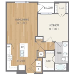 1 bed, 1 bath, 844 sqft, $1,579