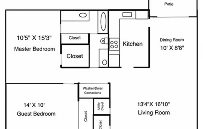 2 beds, 1 bath, 1,200 sqft, $997, Unit Unit 41