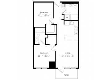 2 beds, 2 baths, 883 sqft, $2,515