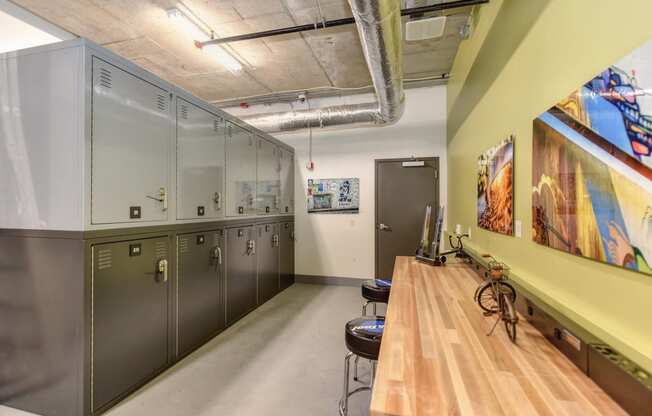 Luxury Apartment Community Bike Storage Room