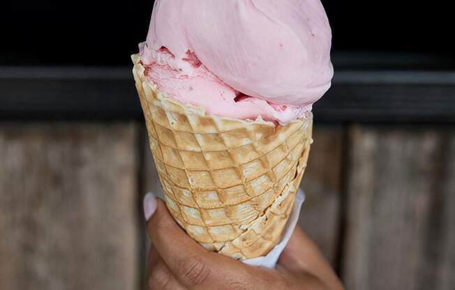 Enjoy giant servings of tasty ice cream near Novel Cary