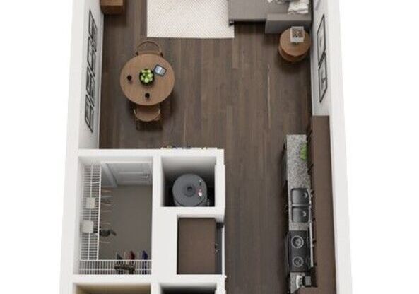 Studio, 1 bath, 543 sqft, $1,276