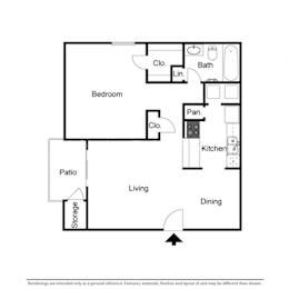 1 bed, 1 bath, 614 sqft, $1,149