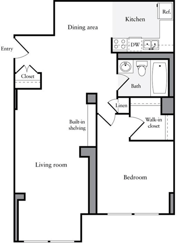 1 bed, 1 bath, 715 sqft, $2,920