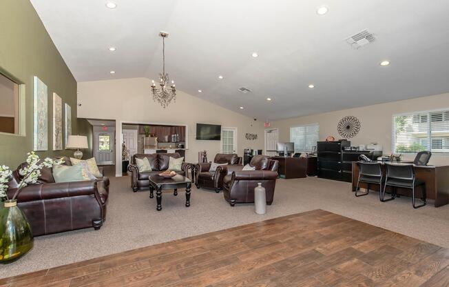 a living room filled with lots of furniture