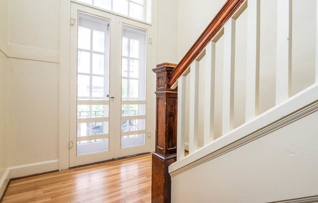 Palladian Apartments | View of Front Door through Window