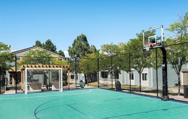 Basketball court at Avery Park in Englewood, CO