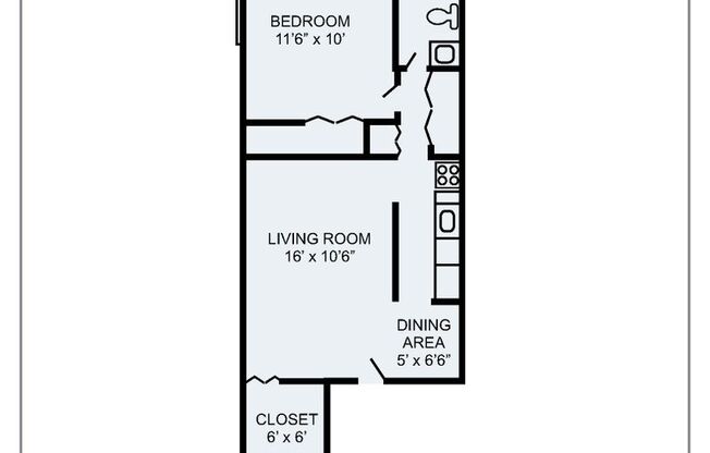 1 bed, 1 bath, 475 sqft, $1,220, Unit 304