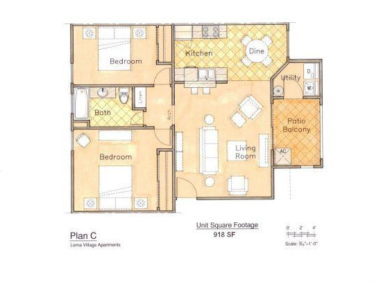 2 beds, 1 bath, 918 sqft, $2,945, Unit 037