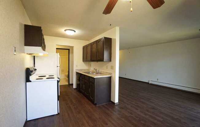 Charlton Place kitchen and living room