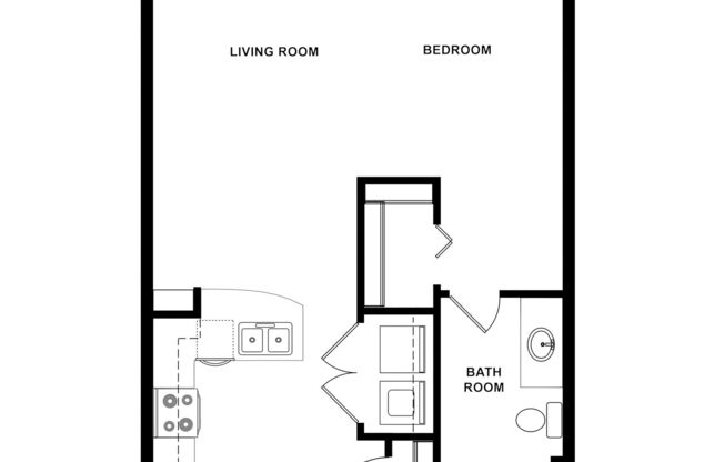 Studio, 1 bath, 602 sqft, $1,435