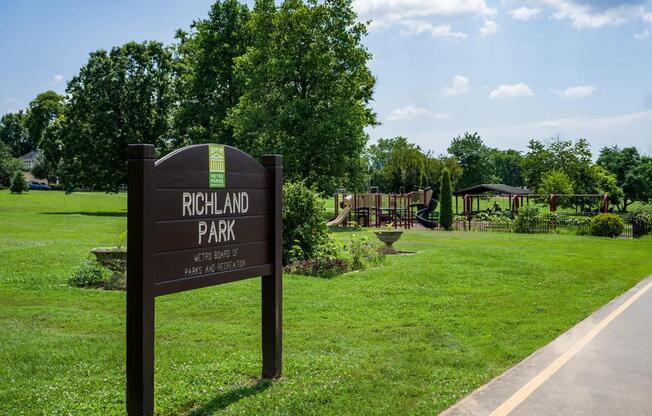 Richland Park, located just a short drive from Modera Nations, features wide open green space, shaded picnic areas, and a large playground—ideal for weekend fun.
