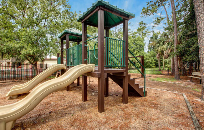 childrens playground with slides at theoster