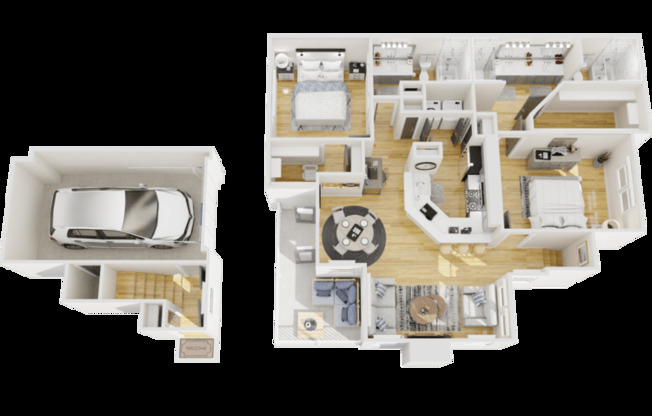 2 beds, 2 baths, 1,225 sqft, $2,104