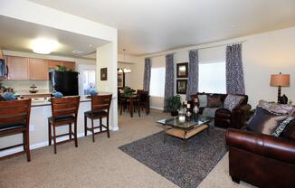 This is the two bedroom two bathroom floor plan at Greystone Apartments