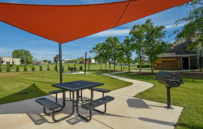 Charcoal Grilling Area with Picnic Table