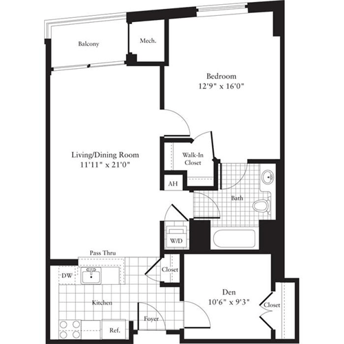 1 bed, 1 bath, 782 sqft, $2,904, Unit 0311