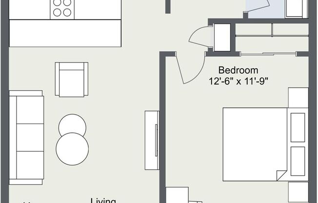 1 bed, 1 bath, 625 sqft, $820, Unit 801-2