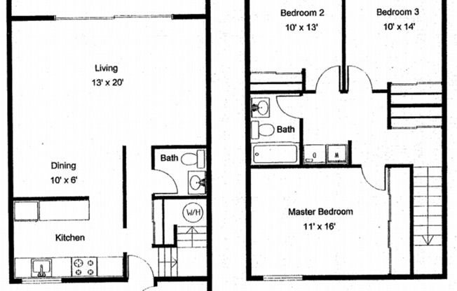 3 beds, 1.5 baths, 1,231 sqft, $2,310, Unit E1