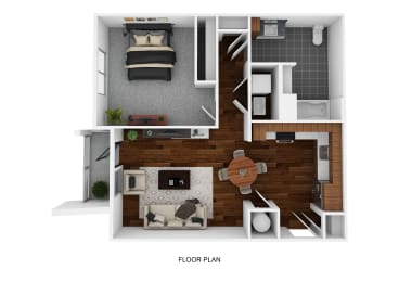 1 bed, 1 bath, 718 sqft, $1,744