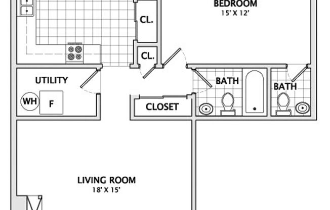 1 bed, 1.5 baths, 825 sqft, $1,095, Unit Z-03