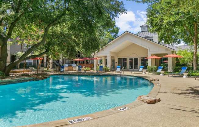 La Costa Villas in Dallas, Texas Pool with Lounge Chairs