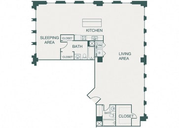 1 bed, 1 bath, 1,536 sqft, $2,715