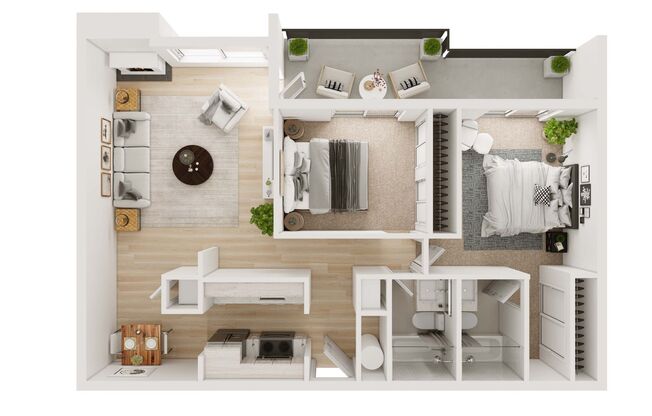 2 beds, 2 baths, 1,029 sqft, $2,095, Unit 410