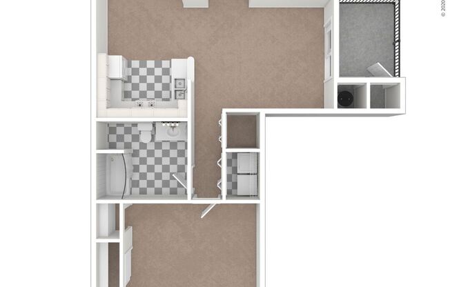 1 bed, 1 bath, 733 sqft, $931