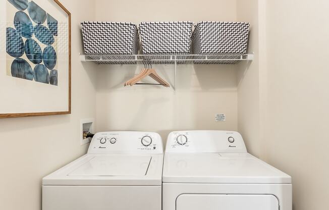 washer and dryer units in apartment