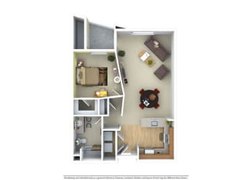 1 bed, 1 bath, 871 sqft, $3,110