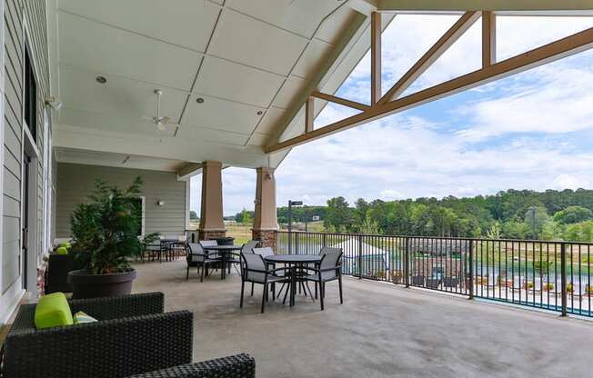 Exterior Terrace at LangTree Lake Norman Apartments, Mooresville, 28117
