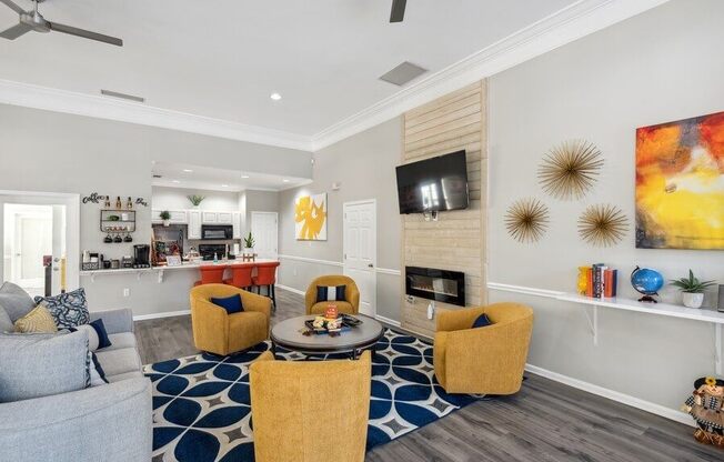 Clubhouse lounge area