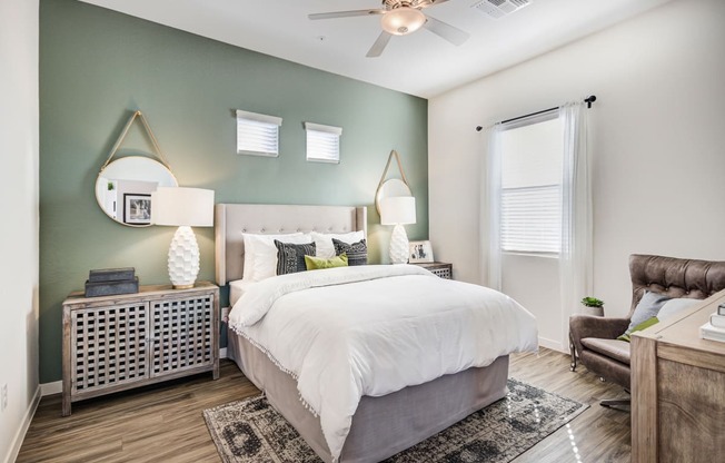 Beautiful Bright Bedroom With Wide Windows at Avilla Gateway, Phoenix, AZ