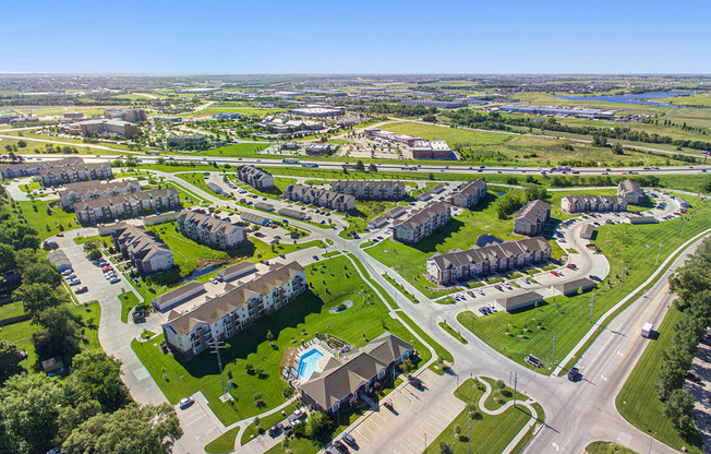 an aerial view of community at Andover Pointe Apartment Homes, NE, 68138