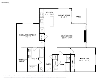 2 beds, 2 baths, 1,305 sqft, $2,042