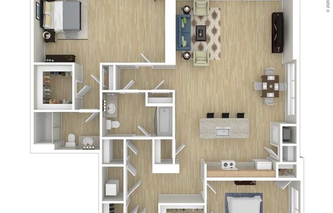 2 beds, 2 baths, 1,457 sqft, $5,895, Unit 156
