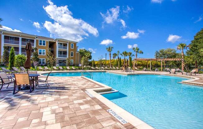 Swimming Pool patio at The Oasis at Brandon, Florida, 33578